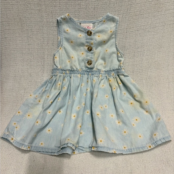 Little Lass Light Blue Denim Dress - Picture 1 of 4